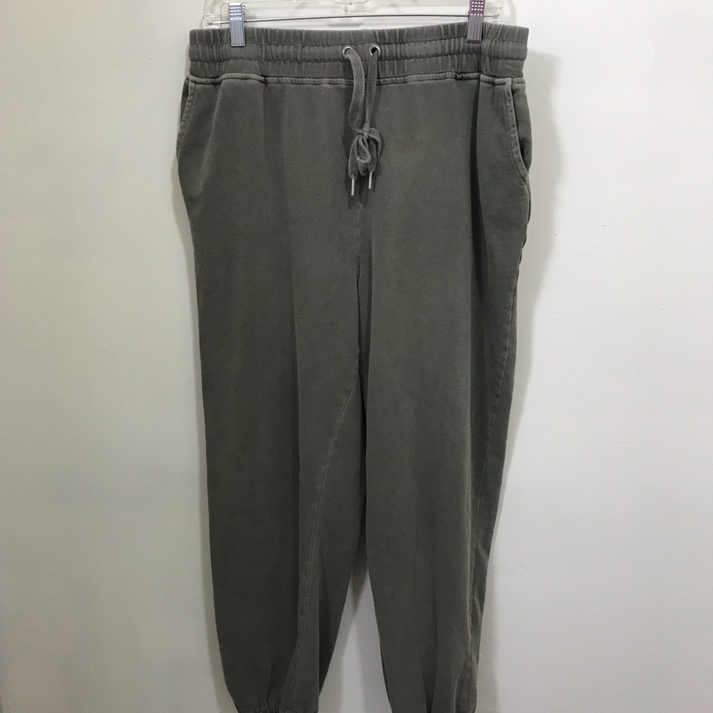 Olive Drawstring Jogger Pants - Picture 1 of 3